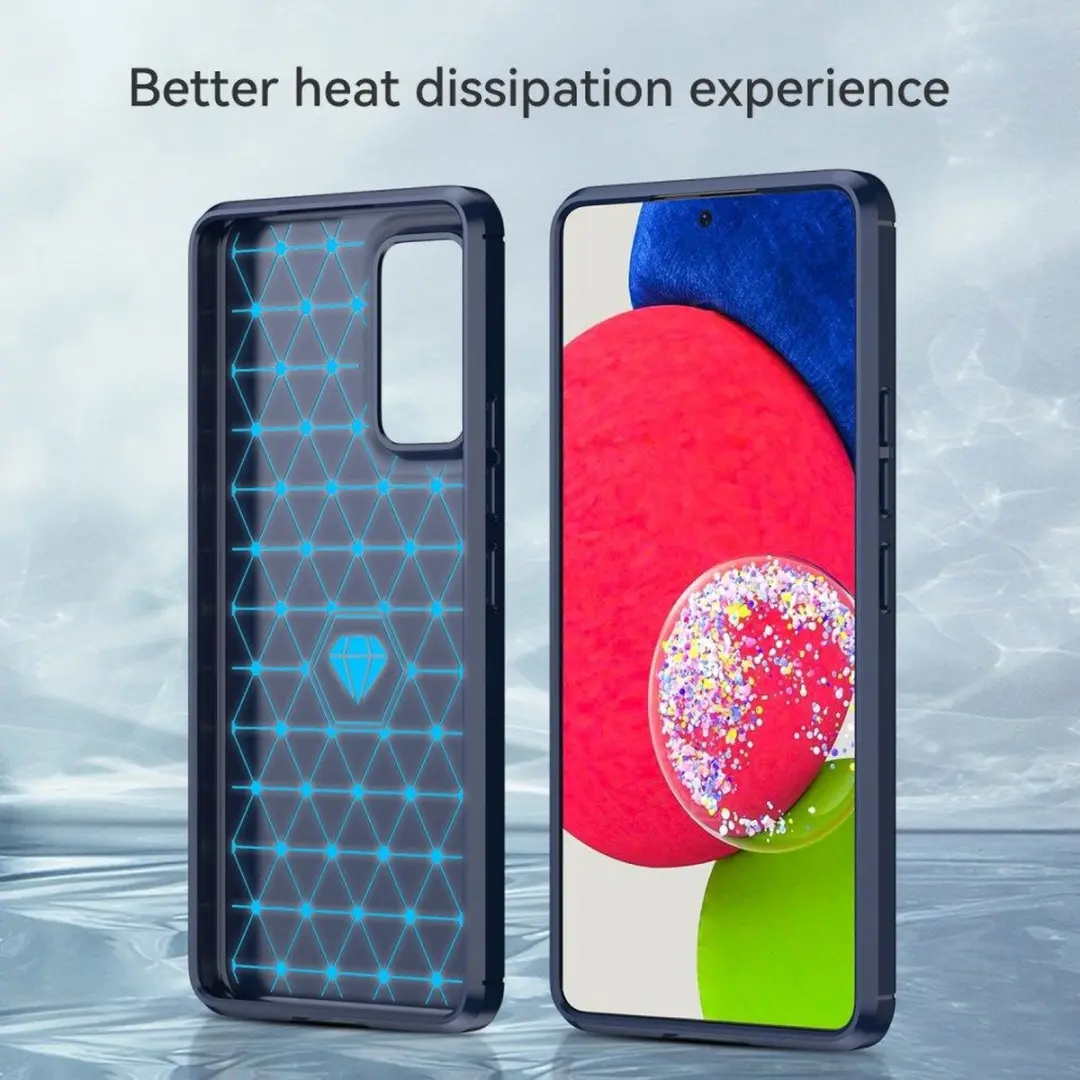 Selected Geborsteld TPU Hoesje Samsung Galaxy A53 - Blauw