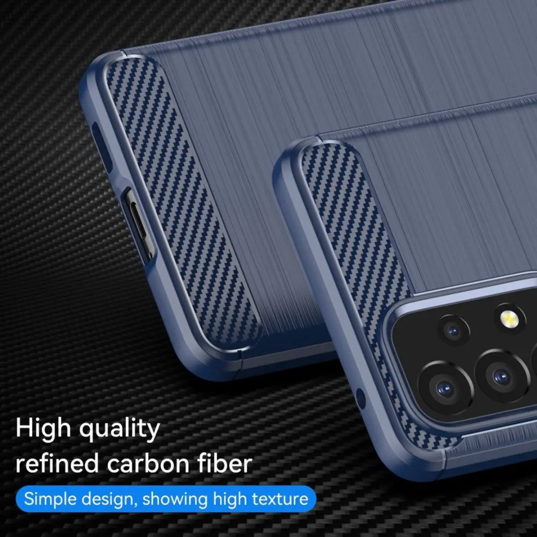 Selected Geborsteld TPU Hoesje Samsung Galaxy A53 - Blauw