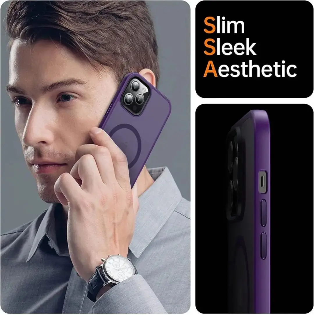 Selected by GSMpunt Apple iPhone 12 Pro Max Hoesje - Paars - MagSafe