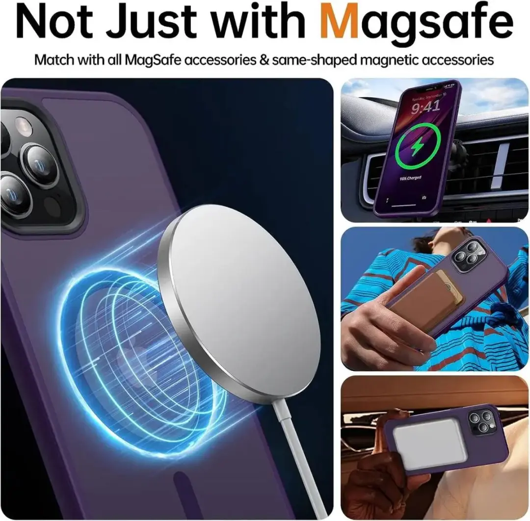 Selected by GSMpunt Apple iPhone 12 Pro Max Hoesje - Paars - MagSafe