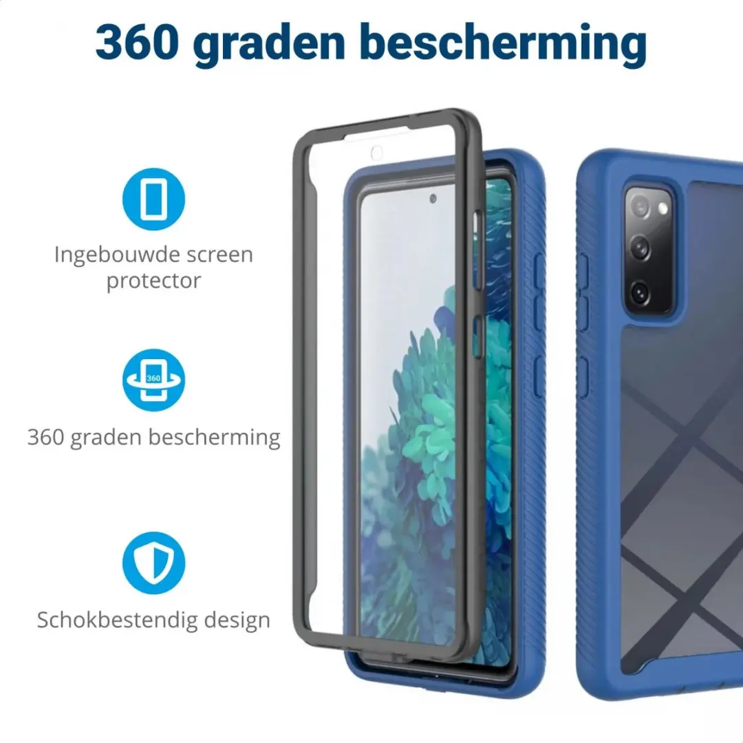 Selected Hoesje Samsung Galaxy S20 FE - Blauw - Full Protect