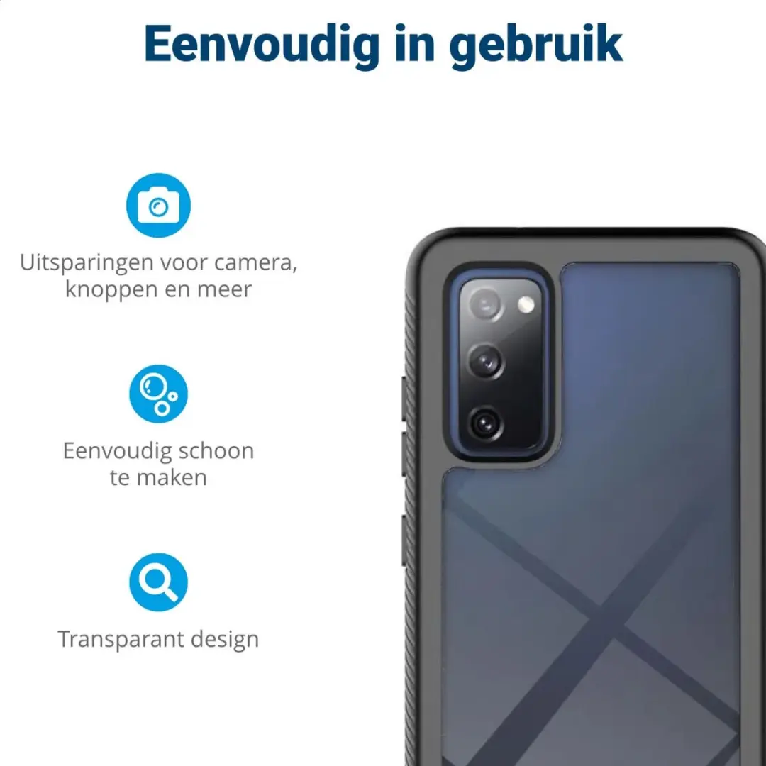Selected Hoesje Samsung Galaxy S20 FE - Blauw - Full Protect