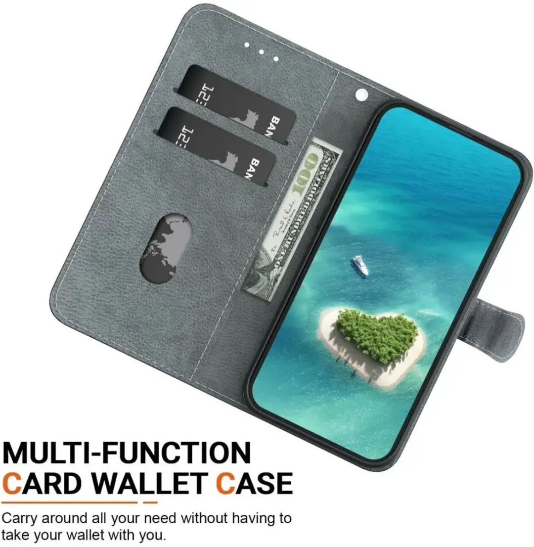 Selected Hoesje Samsung Galaxy A37 Portemonnee Book Case - Oranje/Bruin