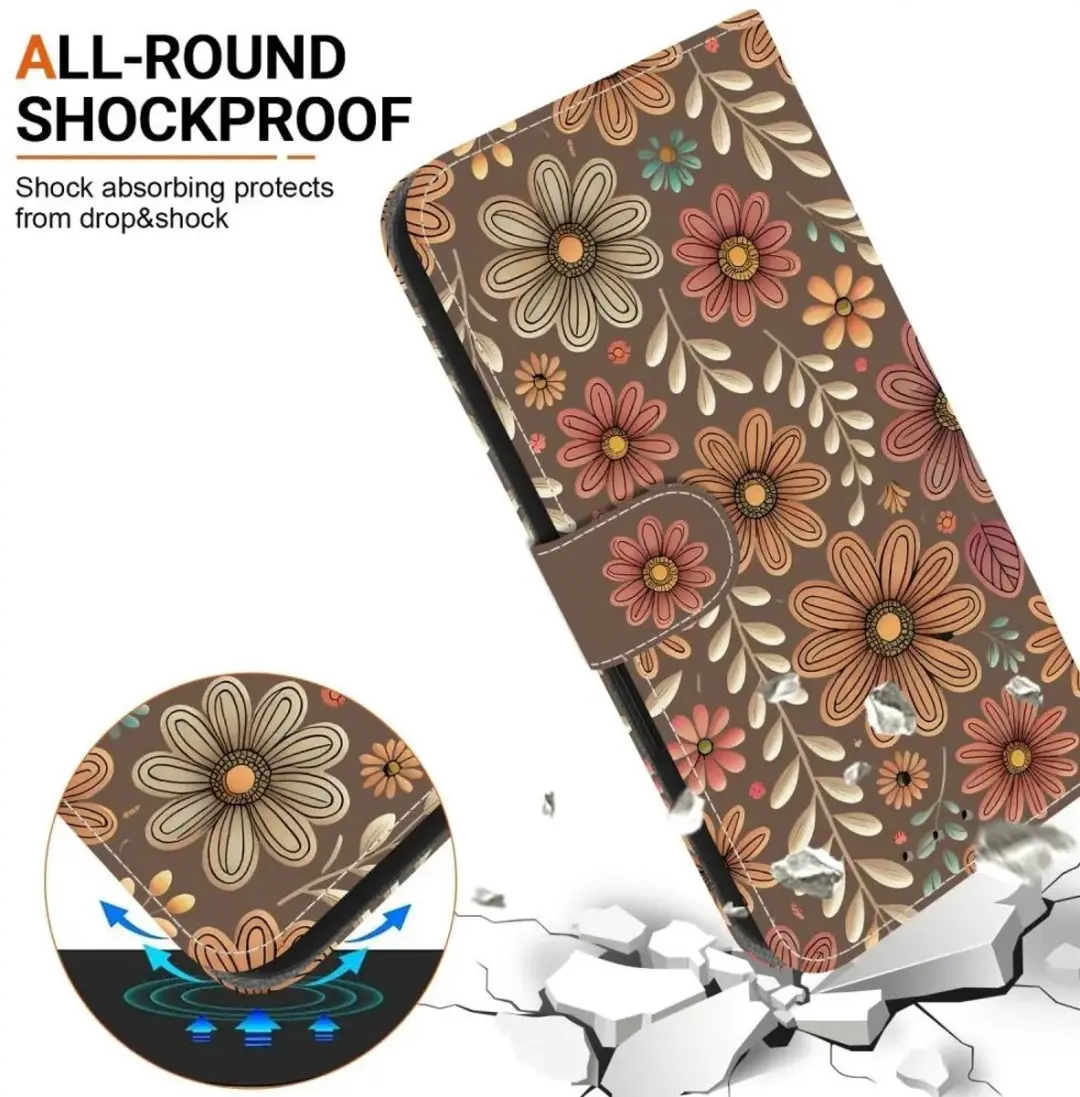 Selected Hoesje Samsung Galaxy A37 Portemonnee Book Case - Oranje/Bruin