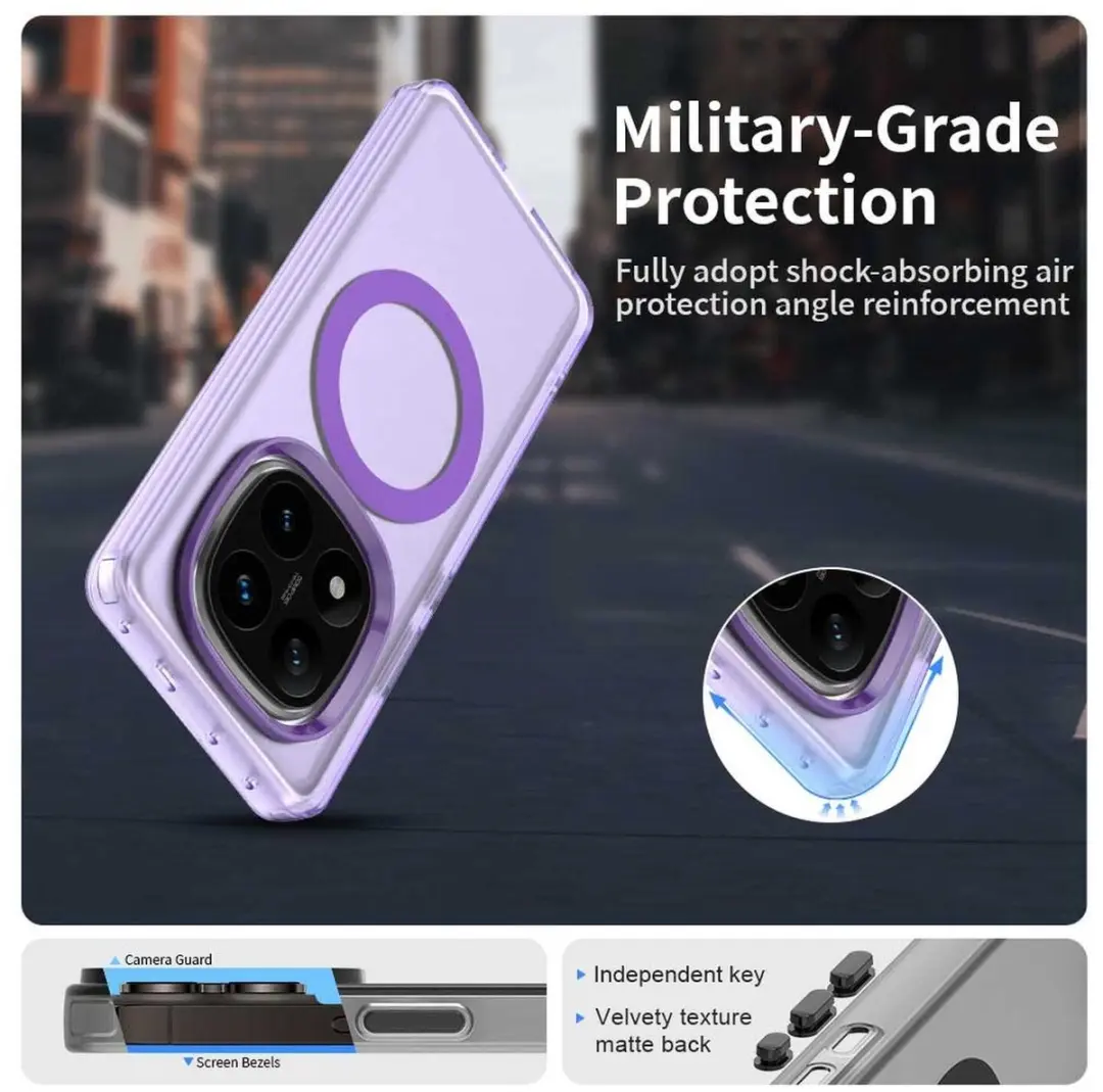 Selected MagSafe Backcover Xiaomi Poco X7 / Redmi Note 14 Pro - Paars & Transparant