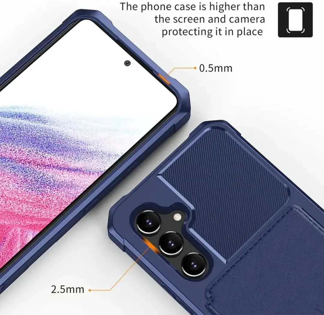 Selected Portemonnee Hoesje Samsung Galaxy A54 - 4 Pasjes - Donkerblauw
