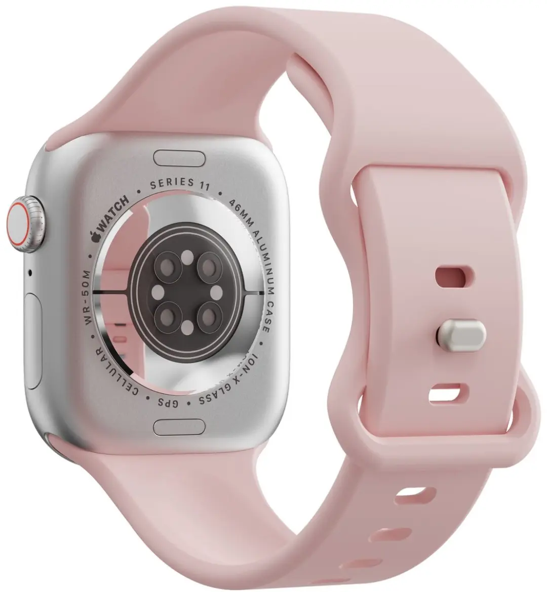 Selected SBG Siliconen Horlogeband Apple Watch 8 41mm - Lichtroze