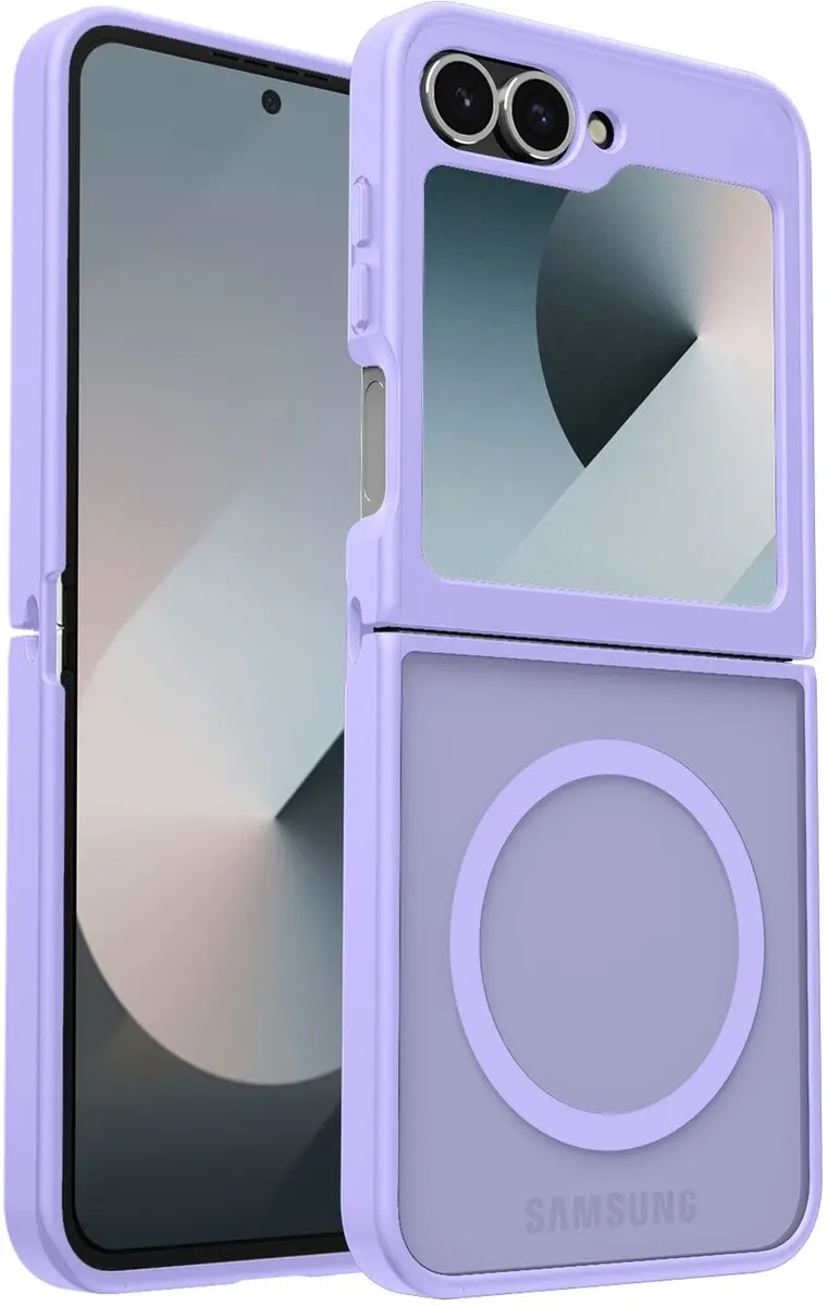 Selected Hoesje Samsung Galaxy Z Flip 6/7 FE - MagSafe - Paars
