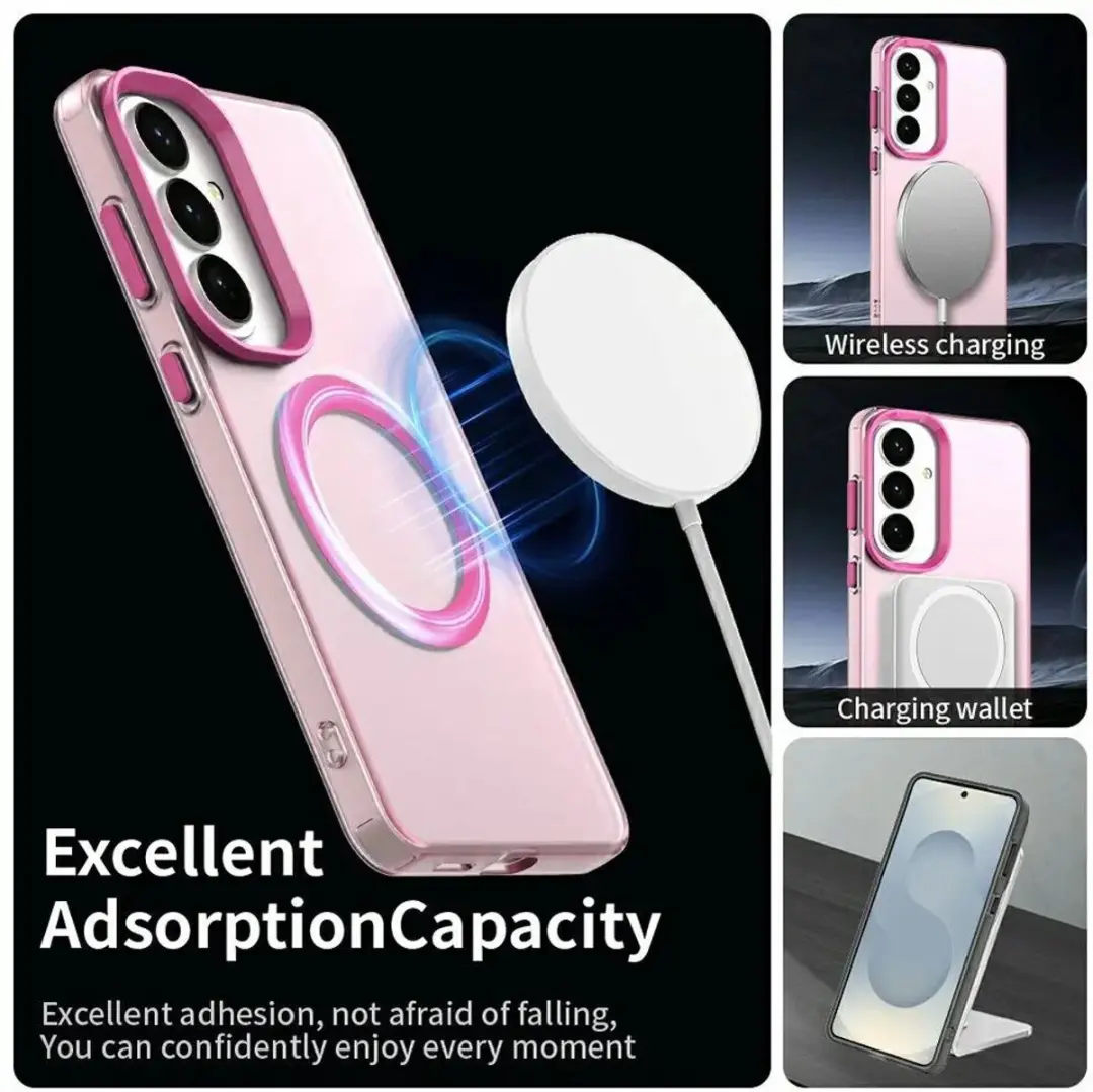 Selected MagSafe Backcover Samsung Galaxy S26 - Roze & Transparant