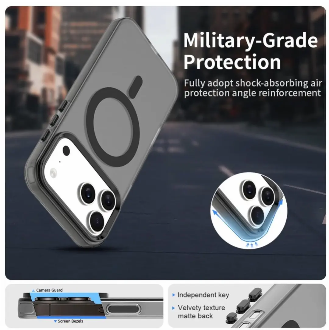 Selected MagSafe Backcover iPhone 17 Pro - Zwart & Transparant