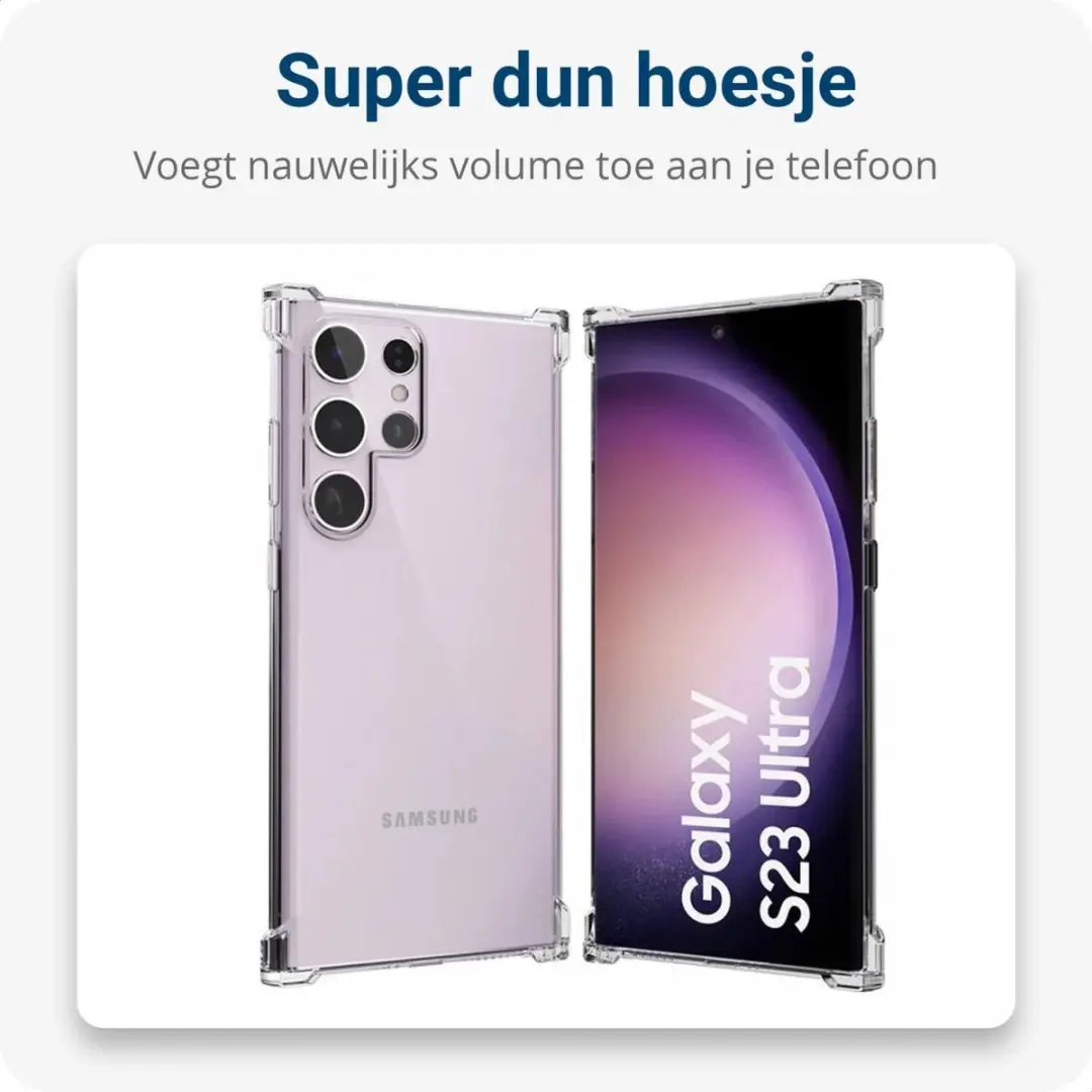 Selected Hoesje Schokbestendig TPU Transparant Samsung Galaxy S23 Ultra