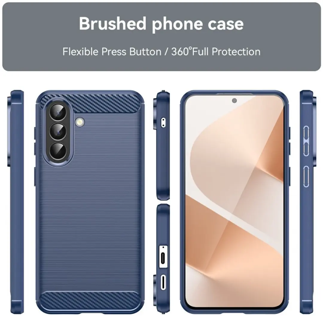 Selected Geborsteld TPU Hoesje Samsung Galaxy A57 - Blauw