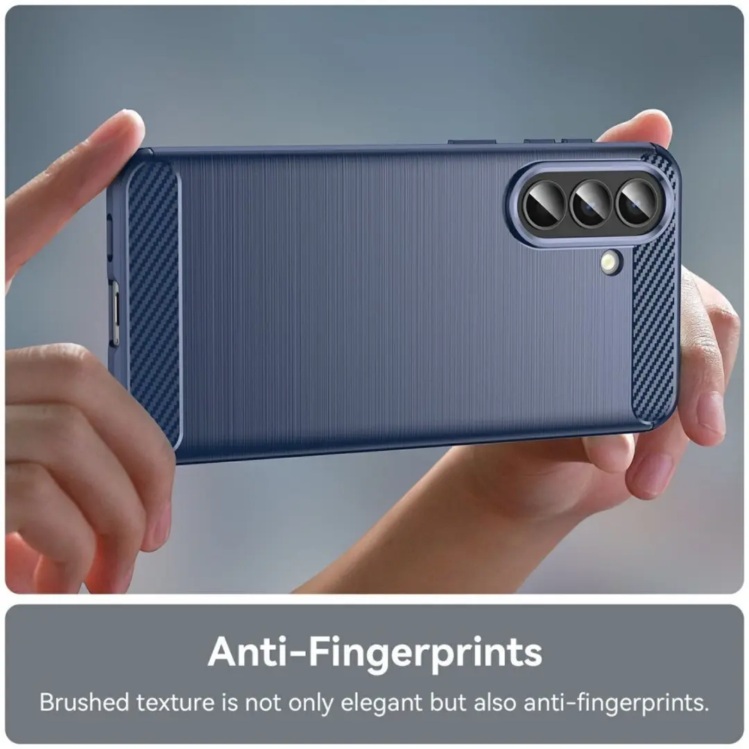 Selected Geborsteld TPU Hoesje Samsung Galaxy A57 - Blauw