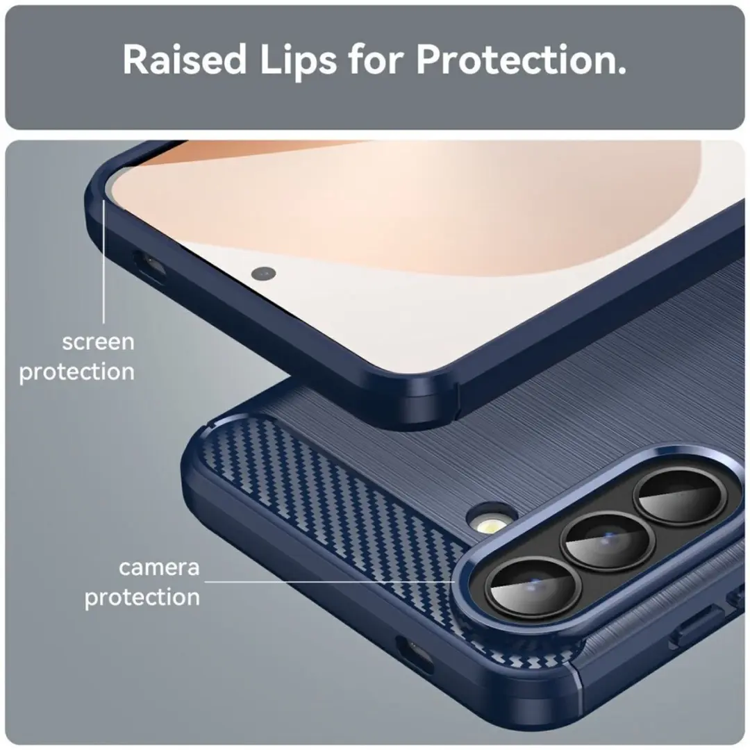 Selected Geborsteld TPU Hoesje Samsung Galaxy A57 - Blauw