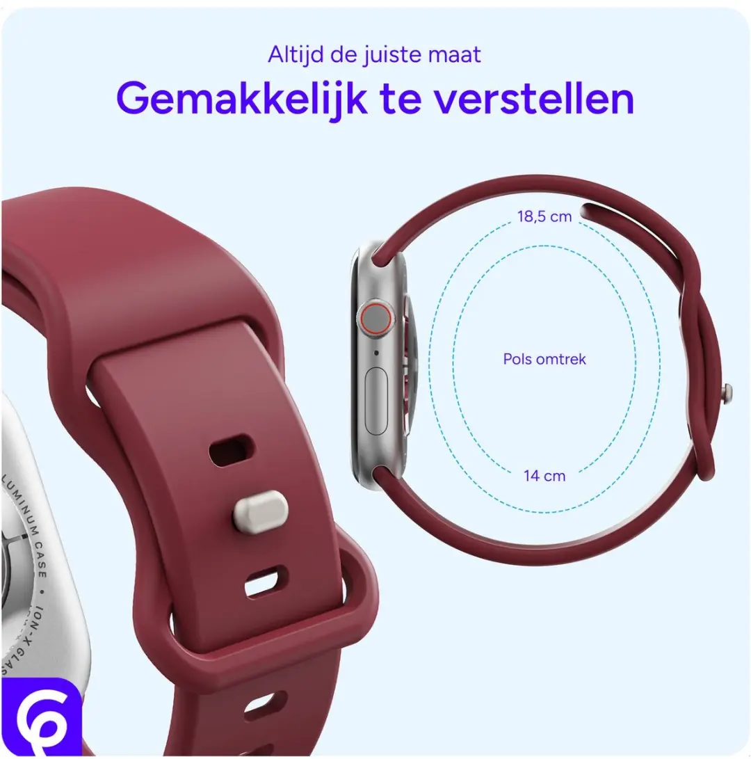 Selected SBG Siliconen Bandje Apple Watch Series 8 41mm - Bordeaux