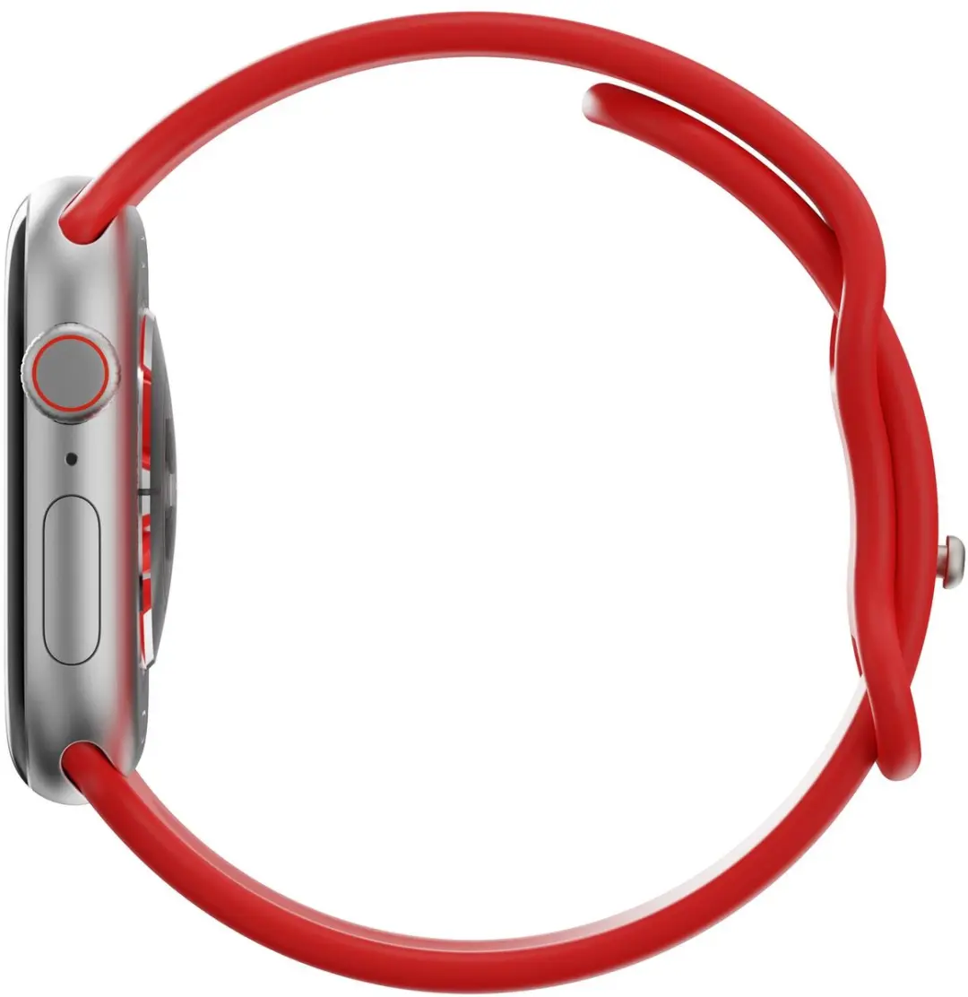 Selected SBG Siliconen Horlogeband Apple Watch 45mm - Rood
