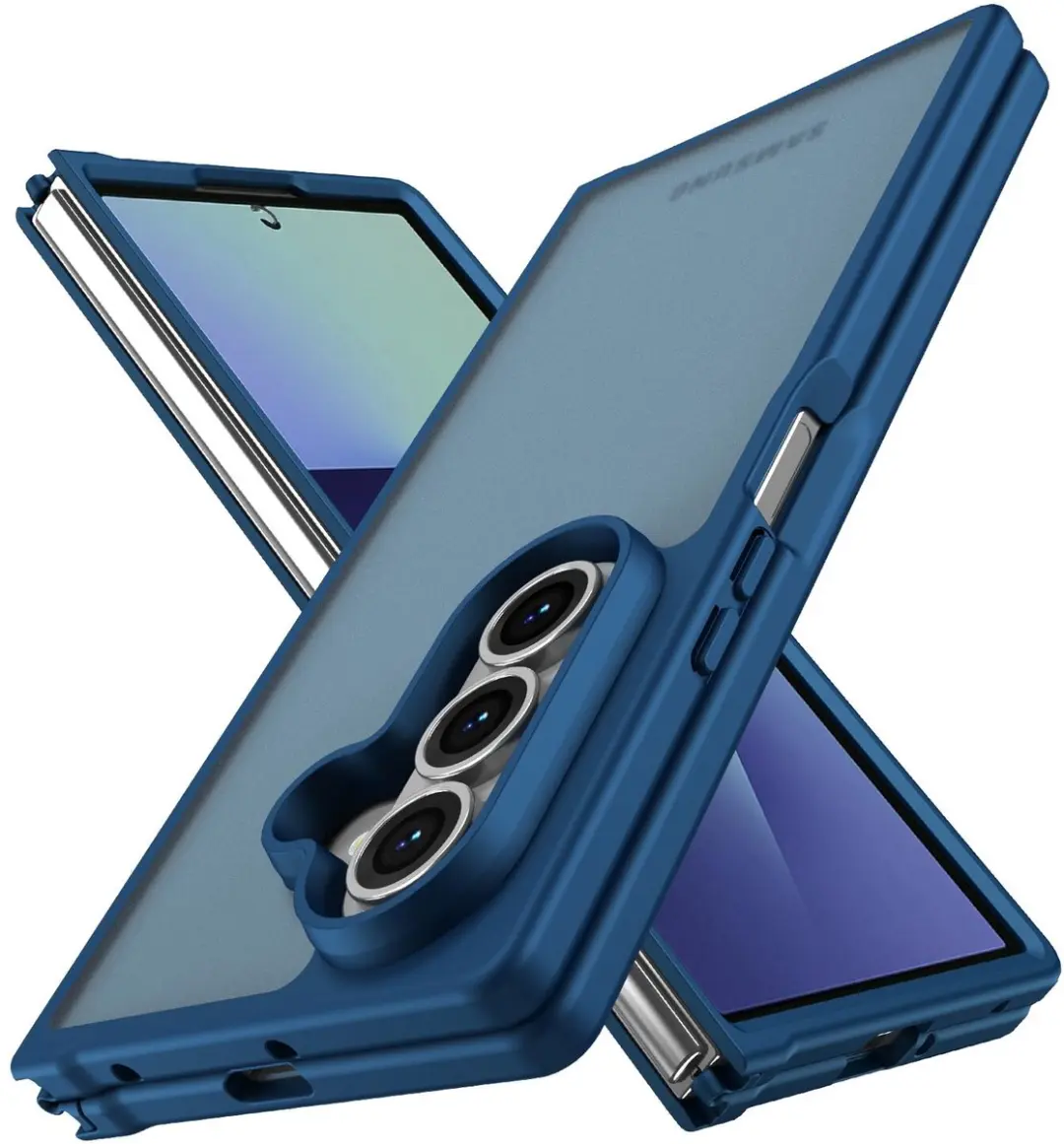 Selected Hoesje Samsung Galaxy Z Fold 7 - Blauw Matte Back Cover