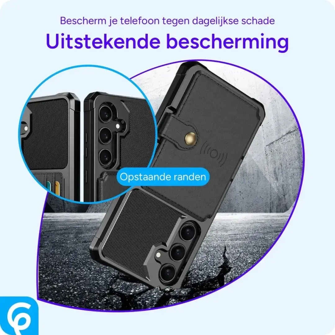 Selected Portemonnee Hoesje Samsung Galaxy A35 - 4 Pasjes - Zwart