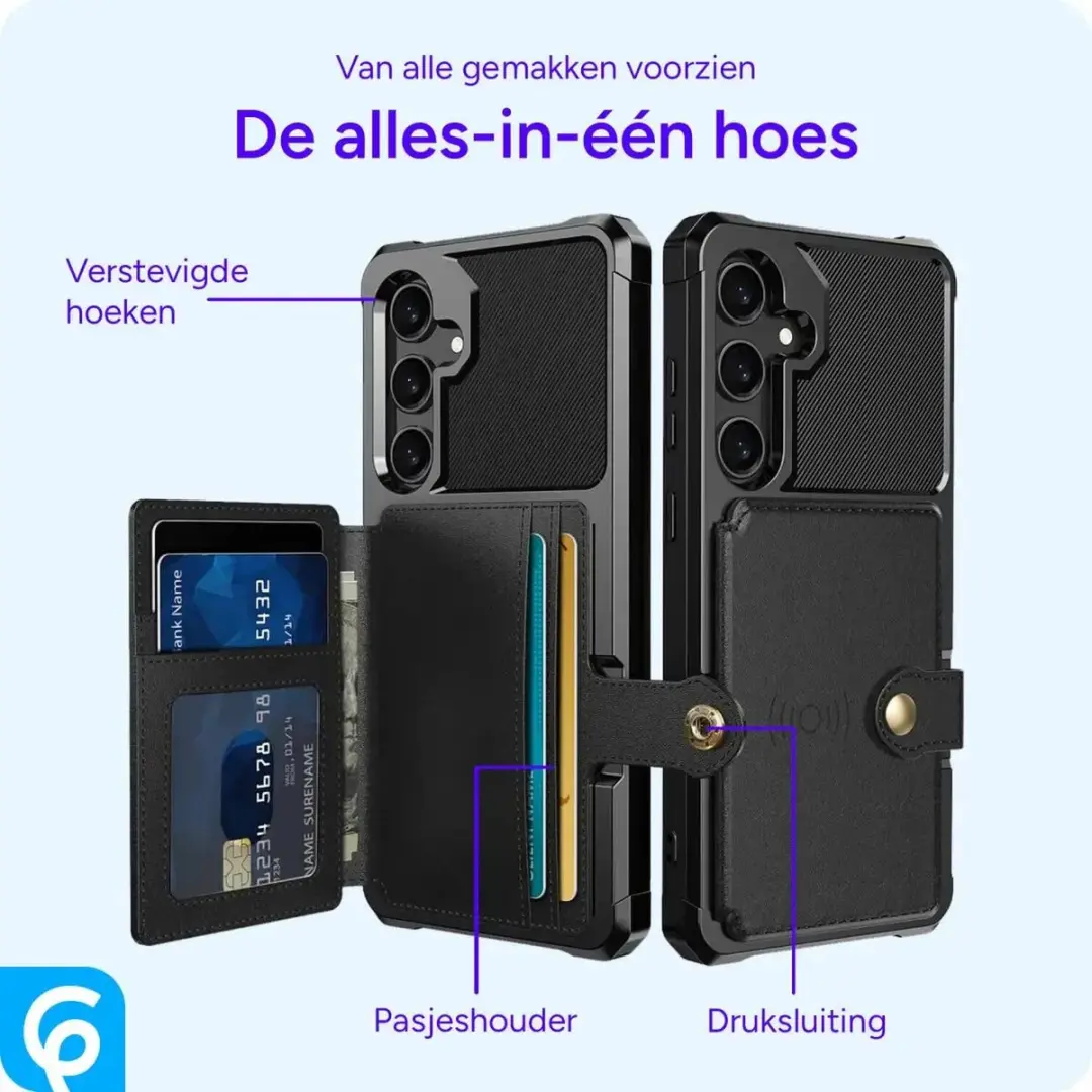 Selected Portemonnee Hoesje Samsung Galaxy A35 - 4 Pasjes - Zwart