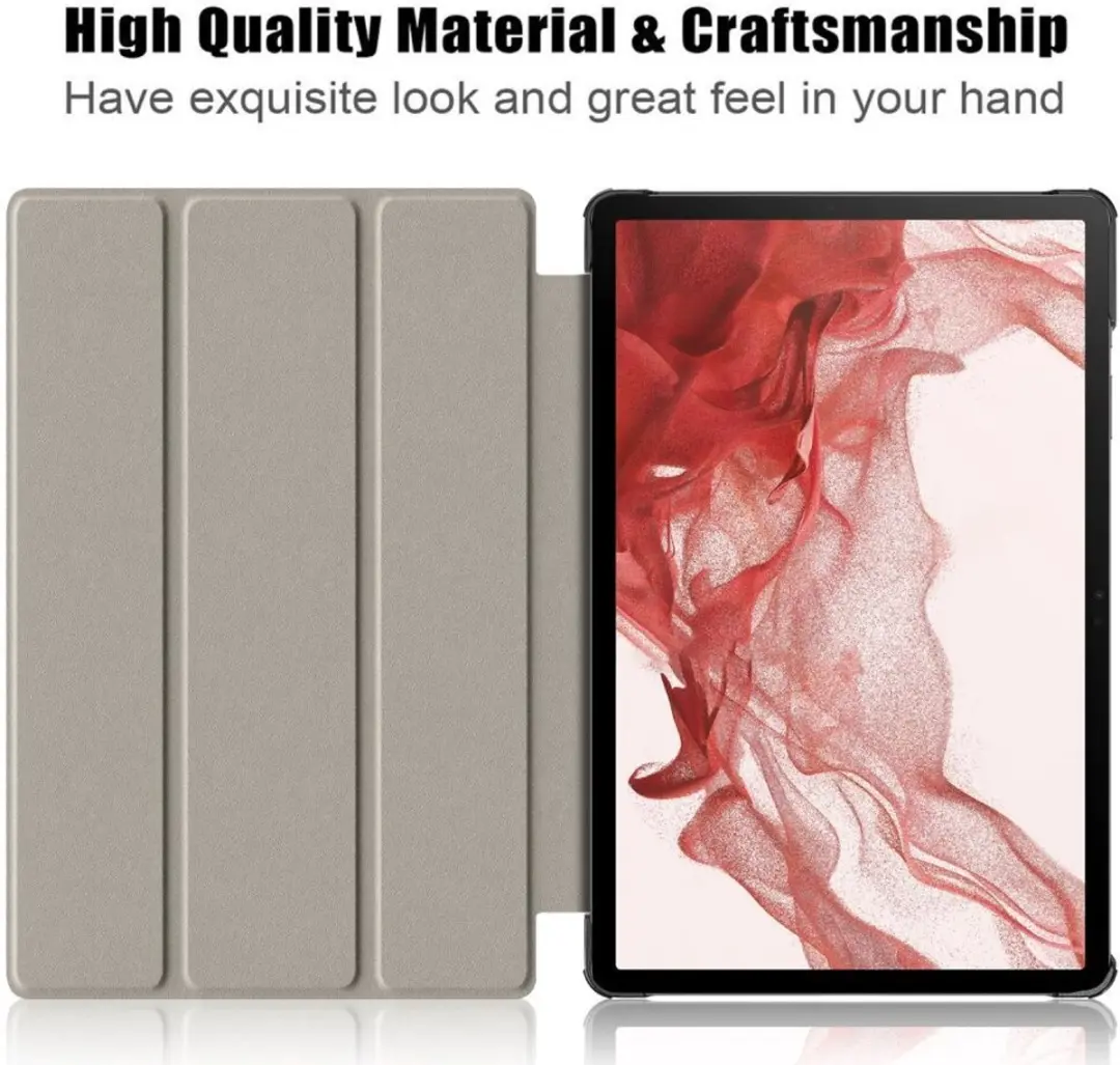 Samsung Galaxy Tab S9 Book Case Hoes - Roze Goud