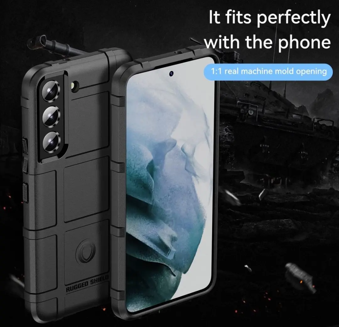 Selected Rugged Shield Hoesje Samsung Galaxy S22 Plus - Zwart