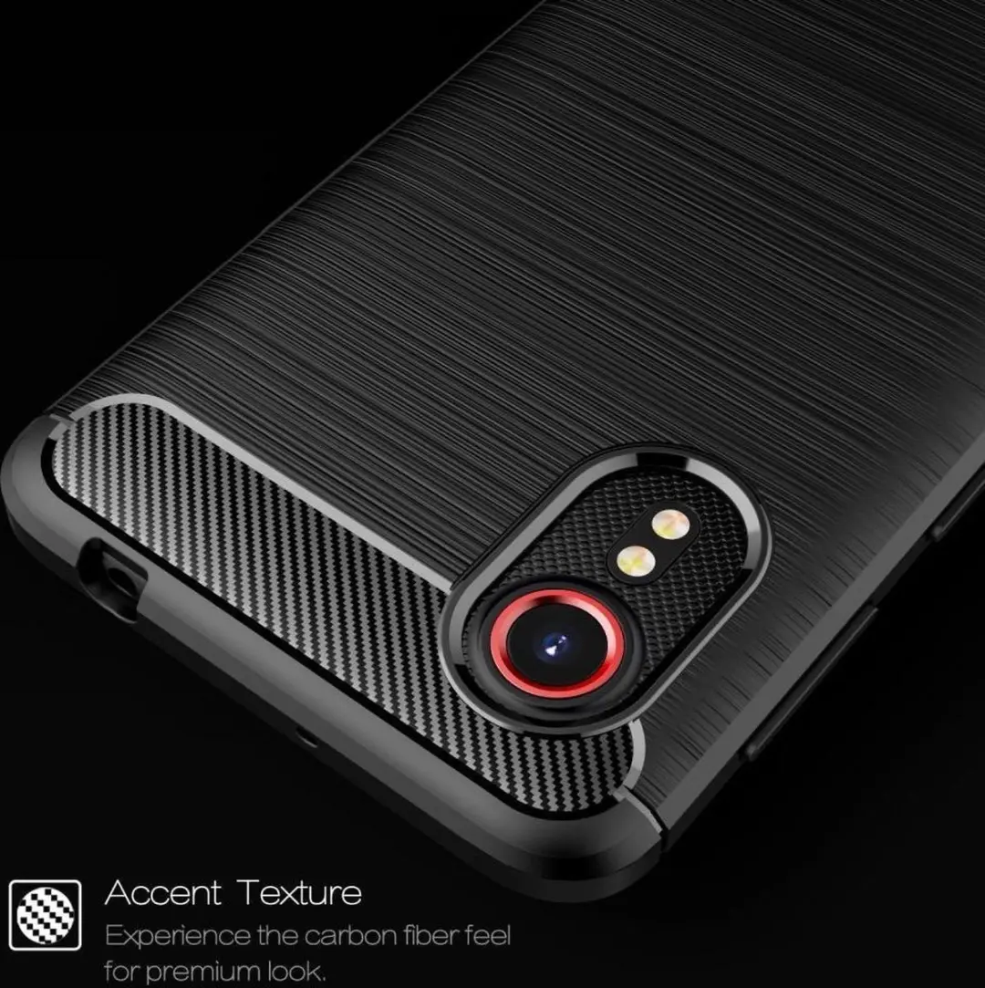 Selected Geborsteld TPU Hoesje Samsung Galaxy Xcover 5 - Zwart