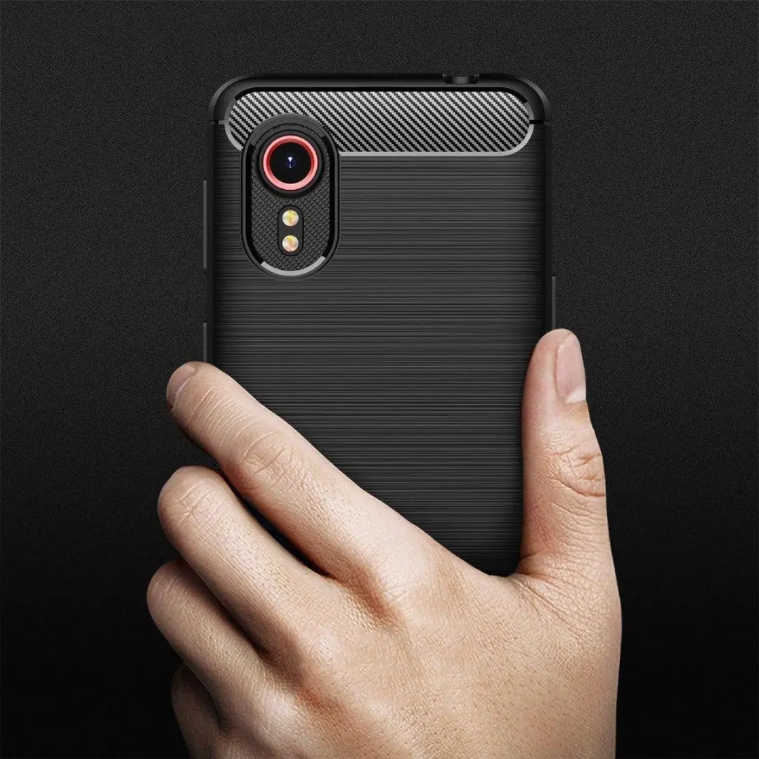 Selected Geborsteld TPU Hoesje Samsung Galaxy Xcover 5 - Zwart