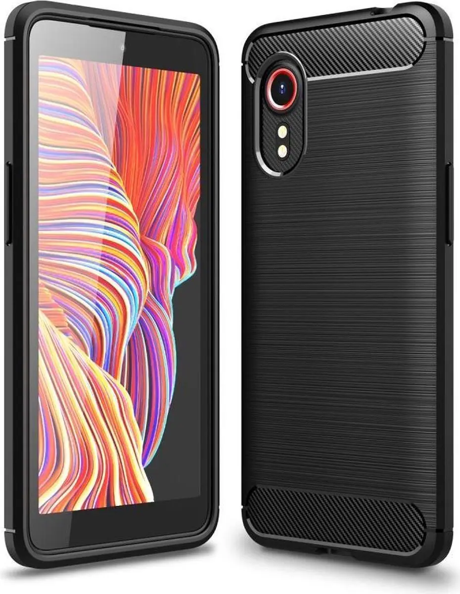 Selected Geborsteld TPU Hoesje Samsung Galaxy Xcover 5 - Zwart