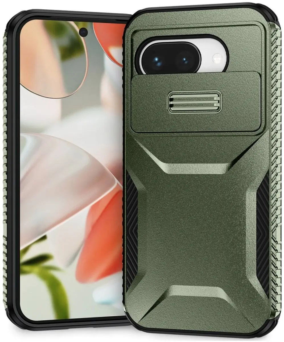 Selected Hoesje Google Pixel 9a Camera Slider Groen