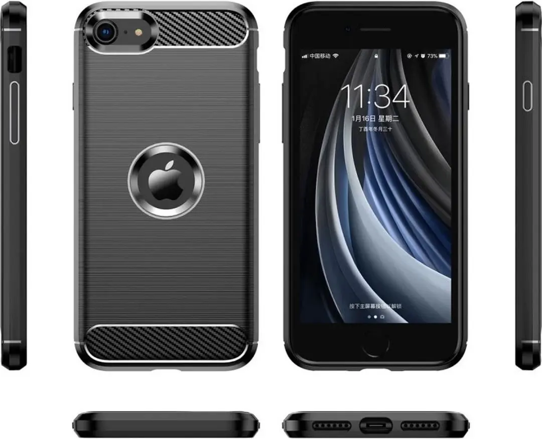 Selected TPU Hoesje iPhone SE (2020/2022) - Zwart