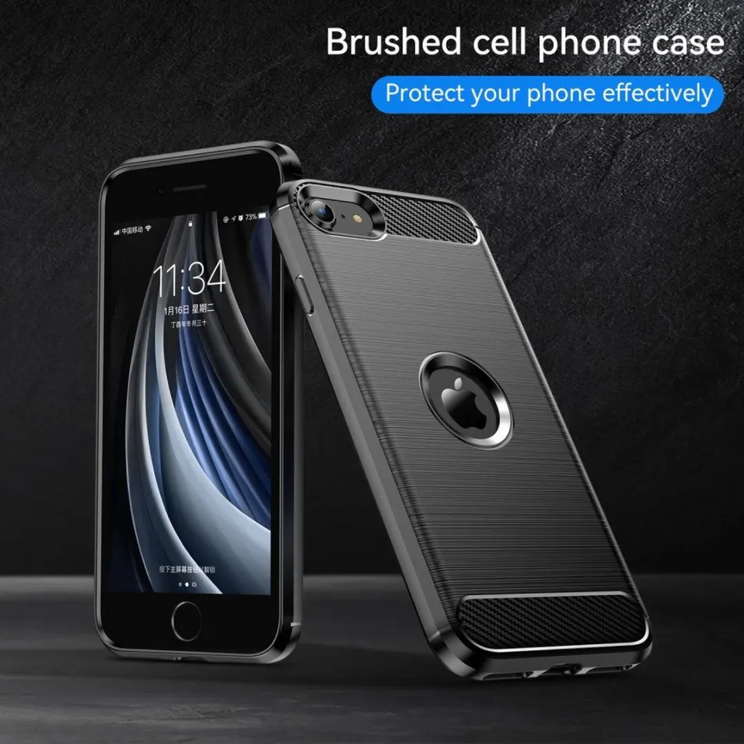 Selected TPU Hoesje iPhone SE (2020/2022) - Zwart