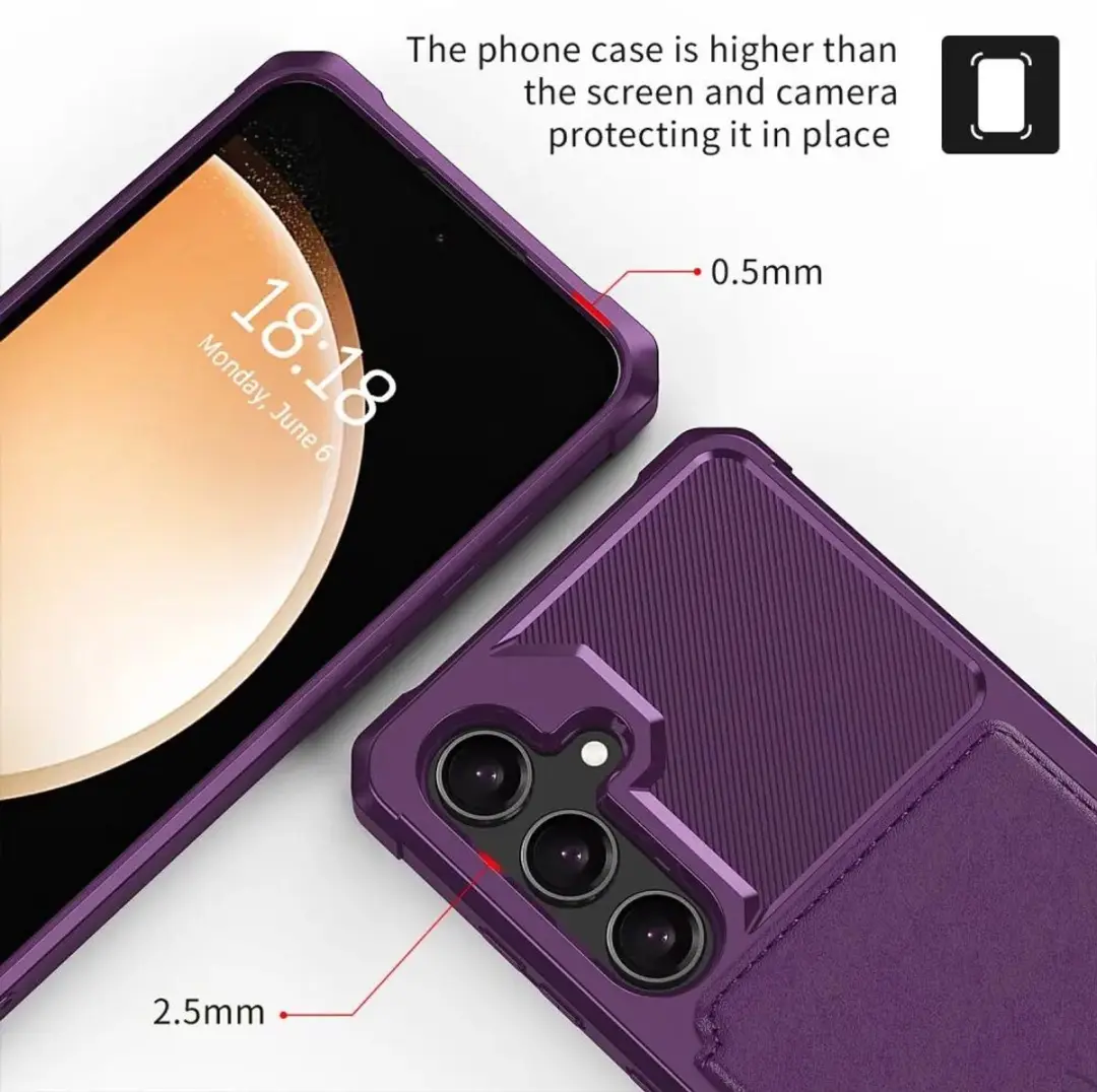 Selected Portemonnee Hoesje Samsung Galaxy S24 Plus - 4 Pasjes - Paars