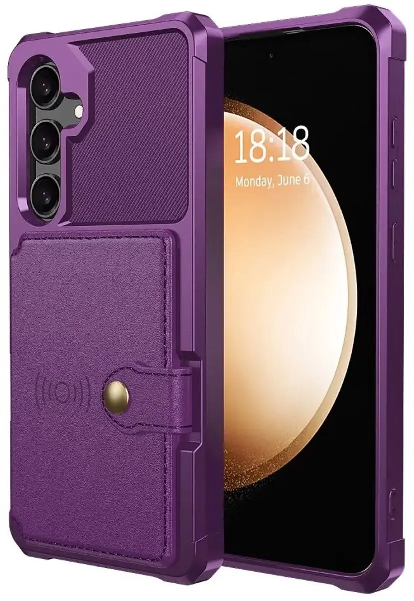 Selected Portemonnee Hoesje Samsung Galaxy S24 Plus - 4 Pasjes - Paars - afbeelding 6 van 6