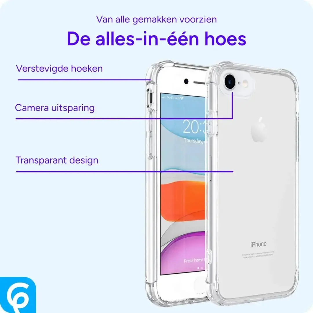 Selected Hoesje iPhone SE (2020/2022) Schokbestendig TPU - Transparant