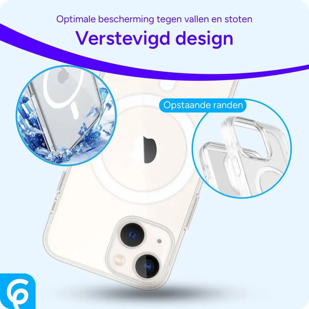 Selected by GSMpunt Apple iPhone 13 TPU Hoesje Transparant - MagSafe