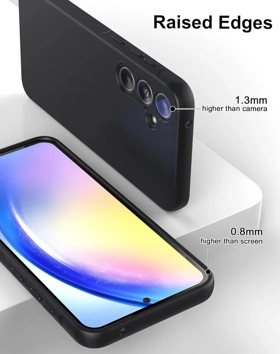 Selected Hoesje Samsung Galaxy A55 Back Cover - Dun Flexibel TPU Zwart