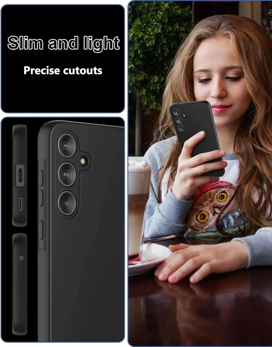 Selected Hoesje Samsung Galaxy A55 Back Cover - Dun Flexibel TPU Zwart