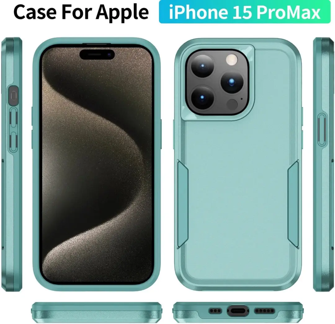 Selected Back Cover iPhone 15 Pro Max Rugged Groen