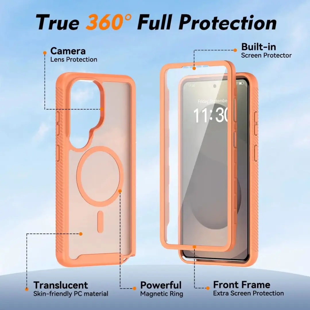 Selected Hoesje Samsung Galaxy S26 Ultra Matte Oranje - MagSafe