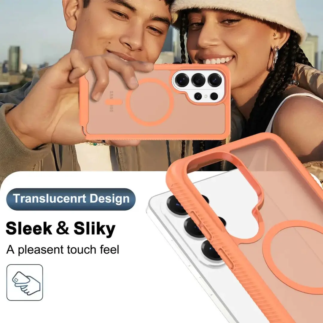 Selected Hoesje Samsung Galaxy S26 Ultra Matte Oranje - MagSafe