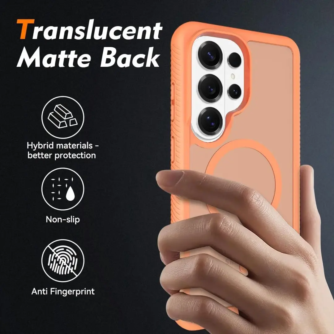 Selected Hoesje Samsung Galaxy S26 Ultra Matte Oranje - MagSafe