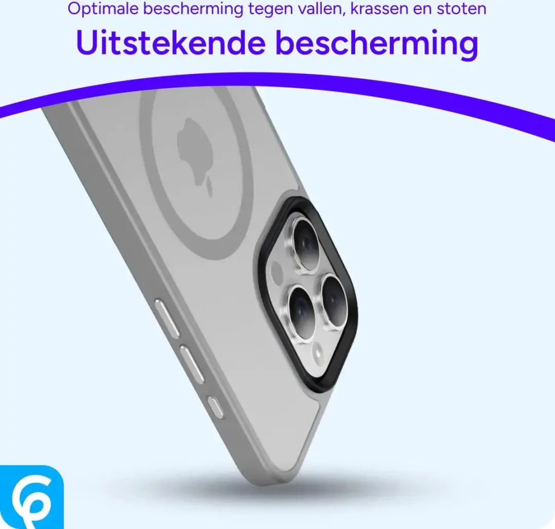 Selected by GSMpunt Apple iPhone 15 Pro Hoesje - Grijs - MagSafe - afbeelding 6 van 6