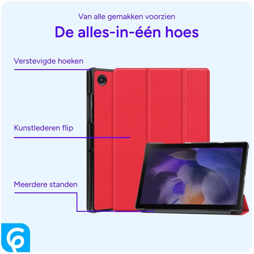 Samsung Galaxy Tab A8 2021 Book Case Hoes - Rood
