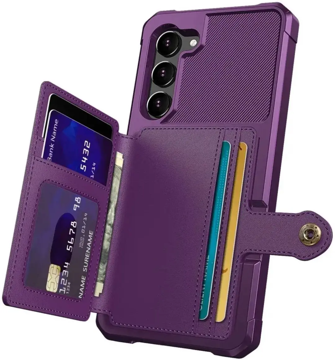 Selected Portemonnee Hoesje Samsung Galaxy S23 - 4 Pasjes - Paars