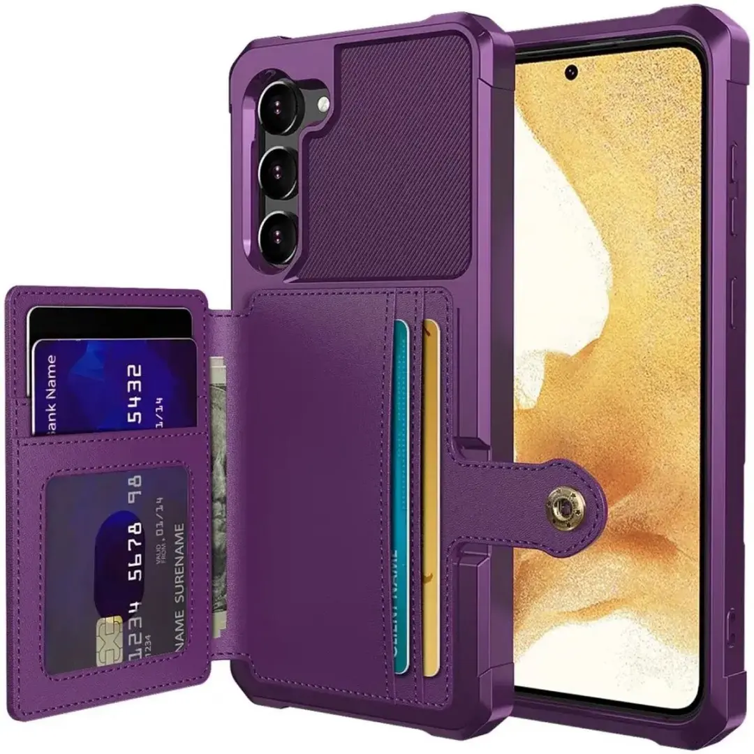 Selected Portemonnee Hoesje Samsung Galaxy S23 - 4 Pasjes - Paars
