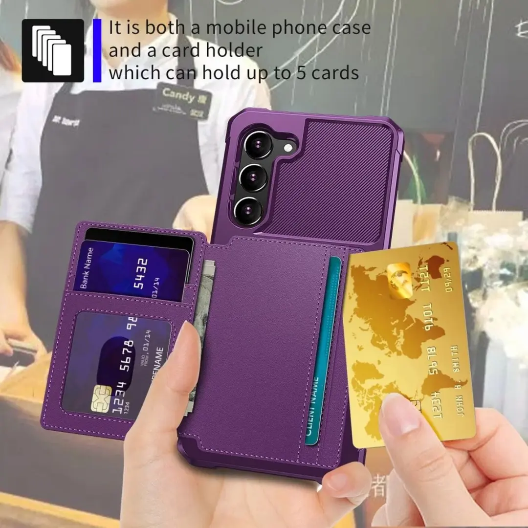 Selected Portemonnee Hoesje Samsung Galaxy S23 - 4 Pasjes - Paars