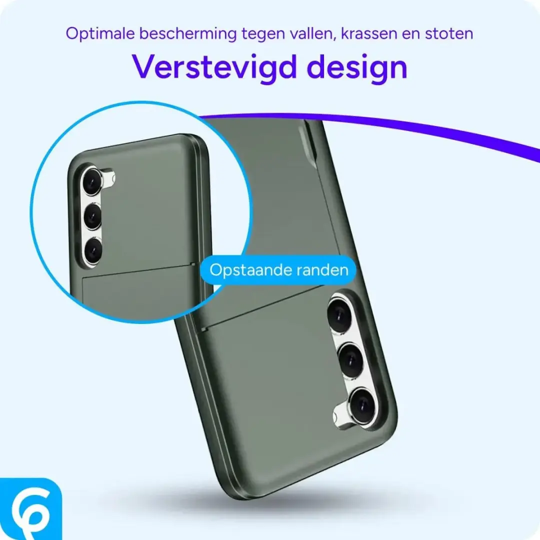 Selected Hoesje Samsung Galaxy S23 - Groen - Kaarthouder 2 Stuks