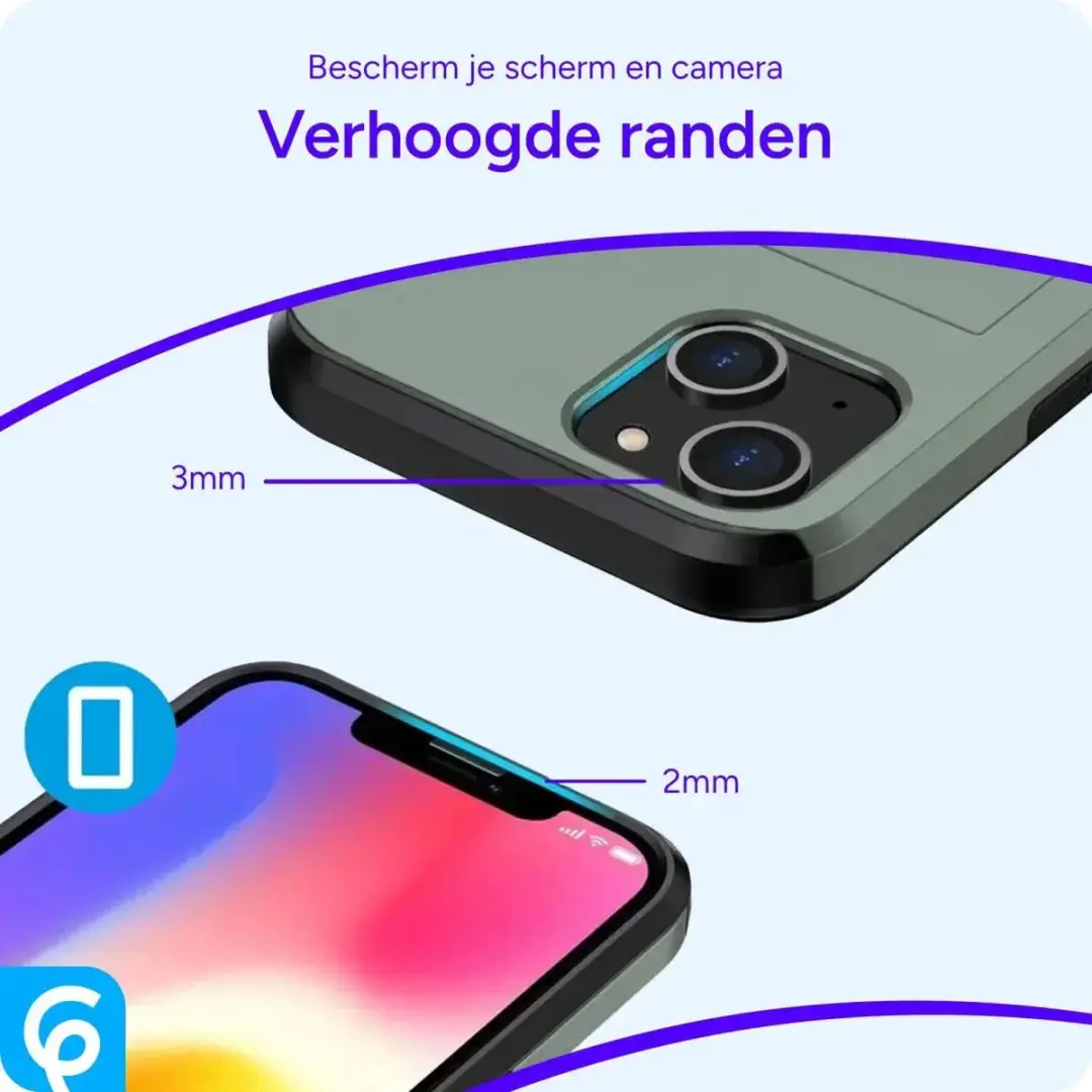 Selected Hoesje Samsung Galaxy S23 - Groen - Kaarthouder 2 Stuks