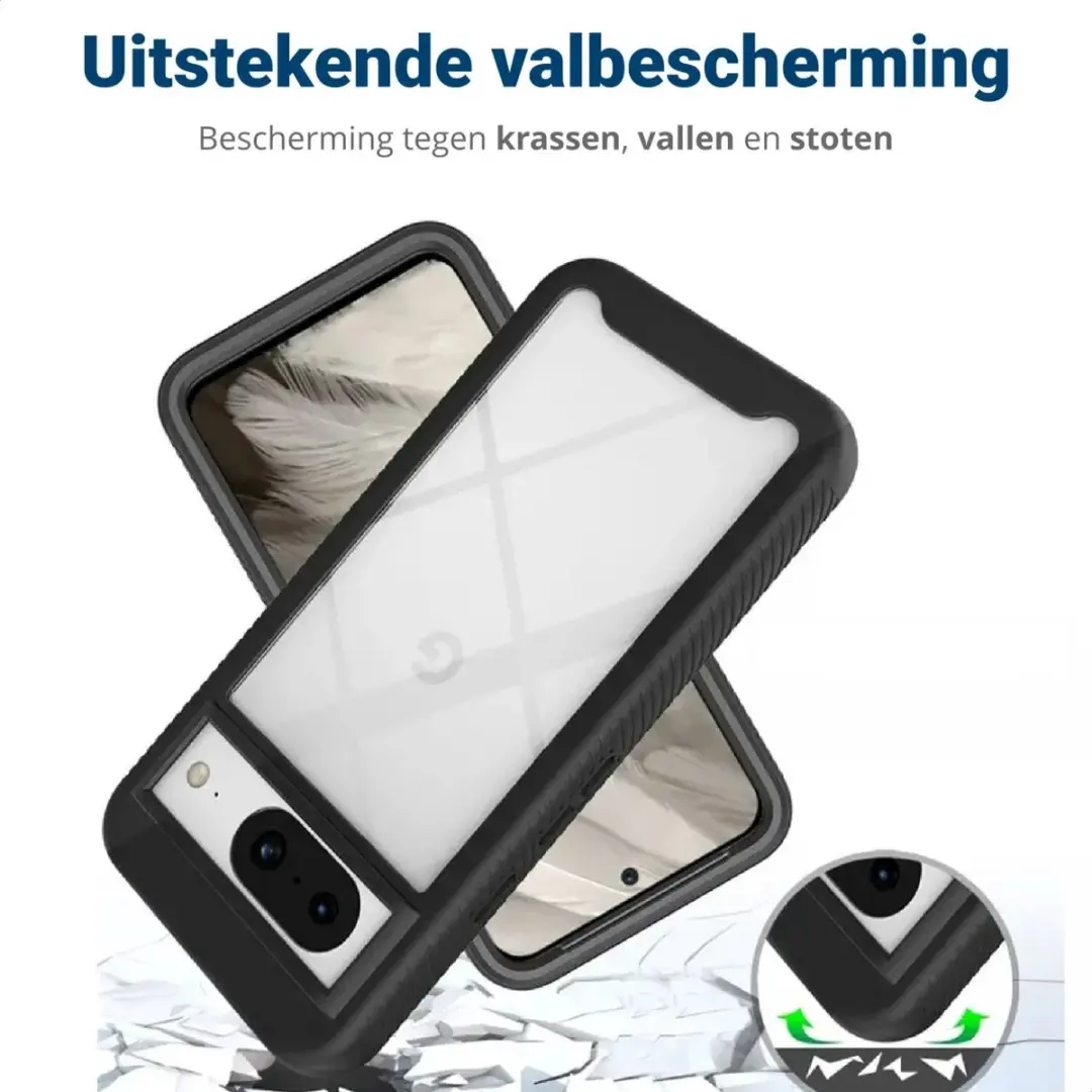 Selected by GSMpunt.nl Hoesje Google Pixel 8 - Full Protect - Zwart