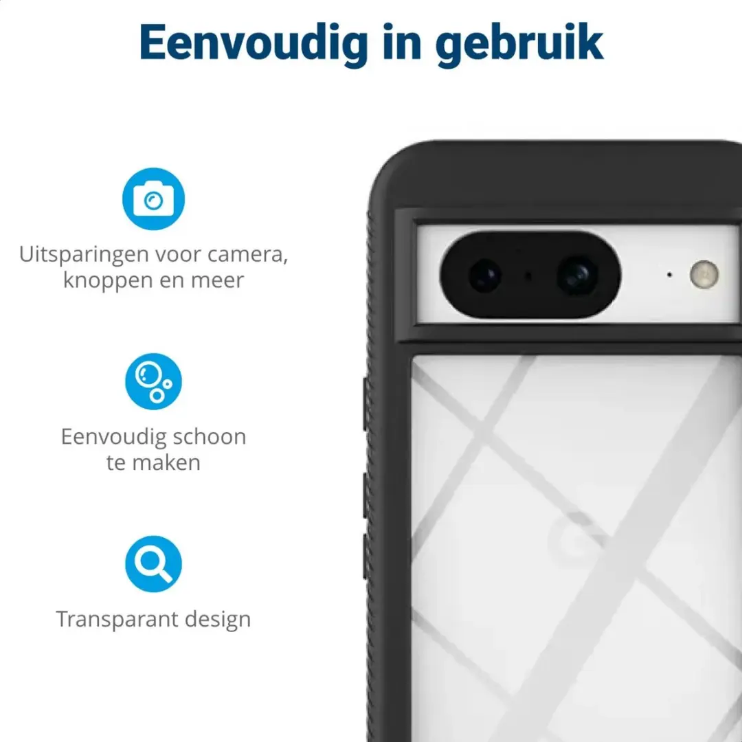 Selected by GSMpunt.nl Hoesje Google Pixel 8 - Full Protect - Zwart - afbeelding 6 van 6